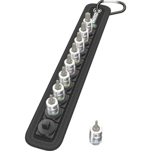 B-Ware Wera Steckschlüssel Set Bitnuss Torx Einsatz Textilgurt Klettstreifen Werkzeug