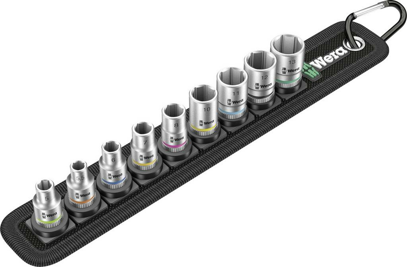 B-Ware Wera Außen Sechskant Steckschlüsseleinsatz Set 9teilig Steckschlüssel Handwerk - 4013288190789