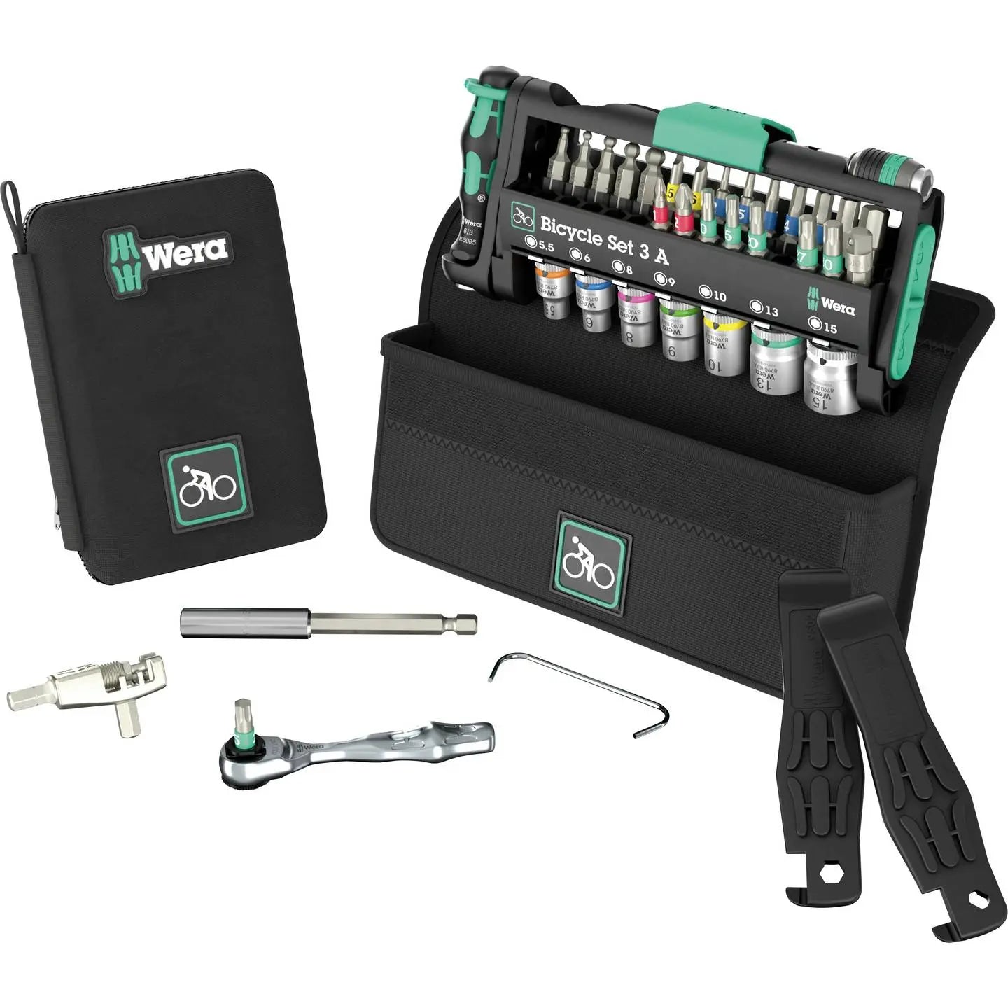 B-Ware Wera Fahrradwerkzeug Set Bit Set Werkzeug Bicycle Set 3 A Tasche Reifenheber  - 4013288234933