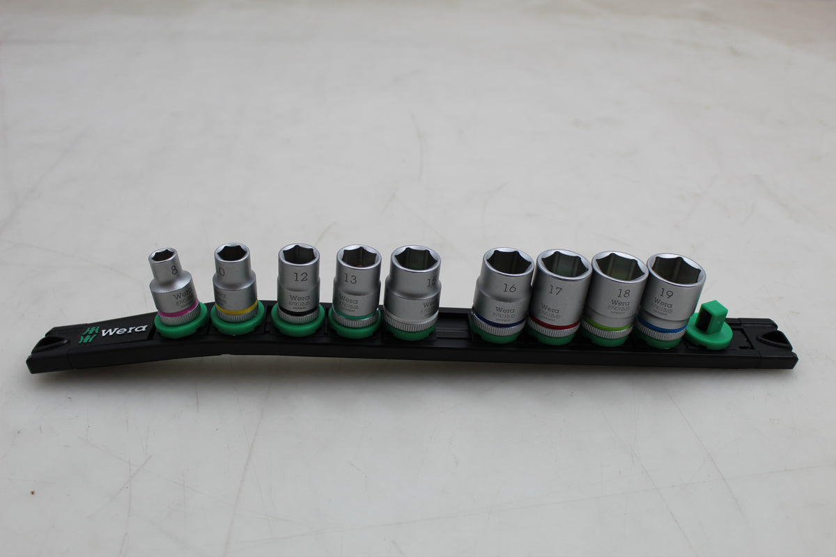 Wera Steckschlüsselsatz Set 3/8 Zoll Magnetleiste 9-tlg 05005430001 SIEHE TEXT - 4013288223234