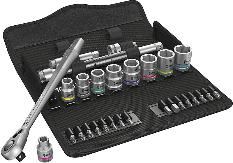 Wera Zyklop Metal 8100 Sb 8 Steckschlüssel Satz Metrisch 3/8" 10mm 29 Teilig Set B-Ware