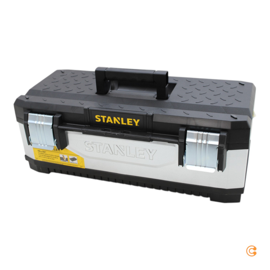 Stanley Werkzeugbox Koffer Box Werkzeug Galvanisiert Silber 23 Zoll Robust  B-Ware - 3253561956195