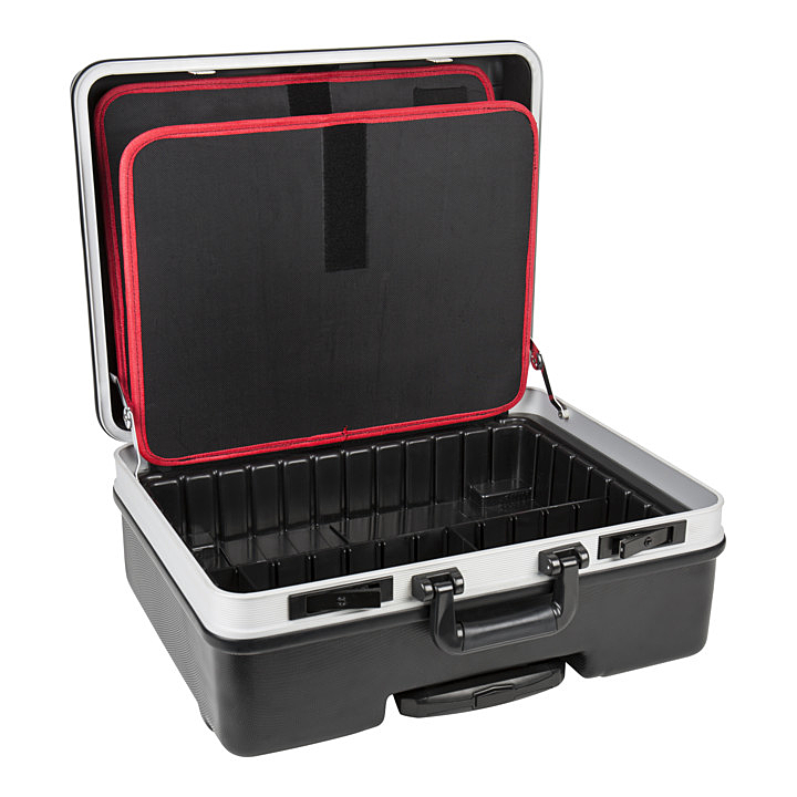 B-Ware Werkzeugkoffer Trolley Leer Hartschalenkoffer Zwei Skater Rollen 6,5 Kg