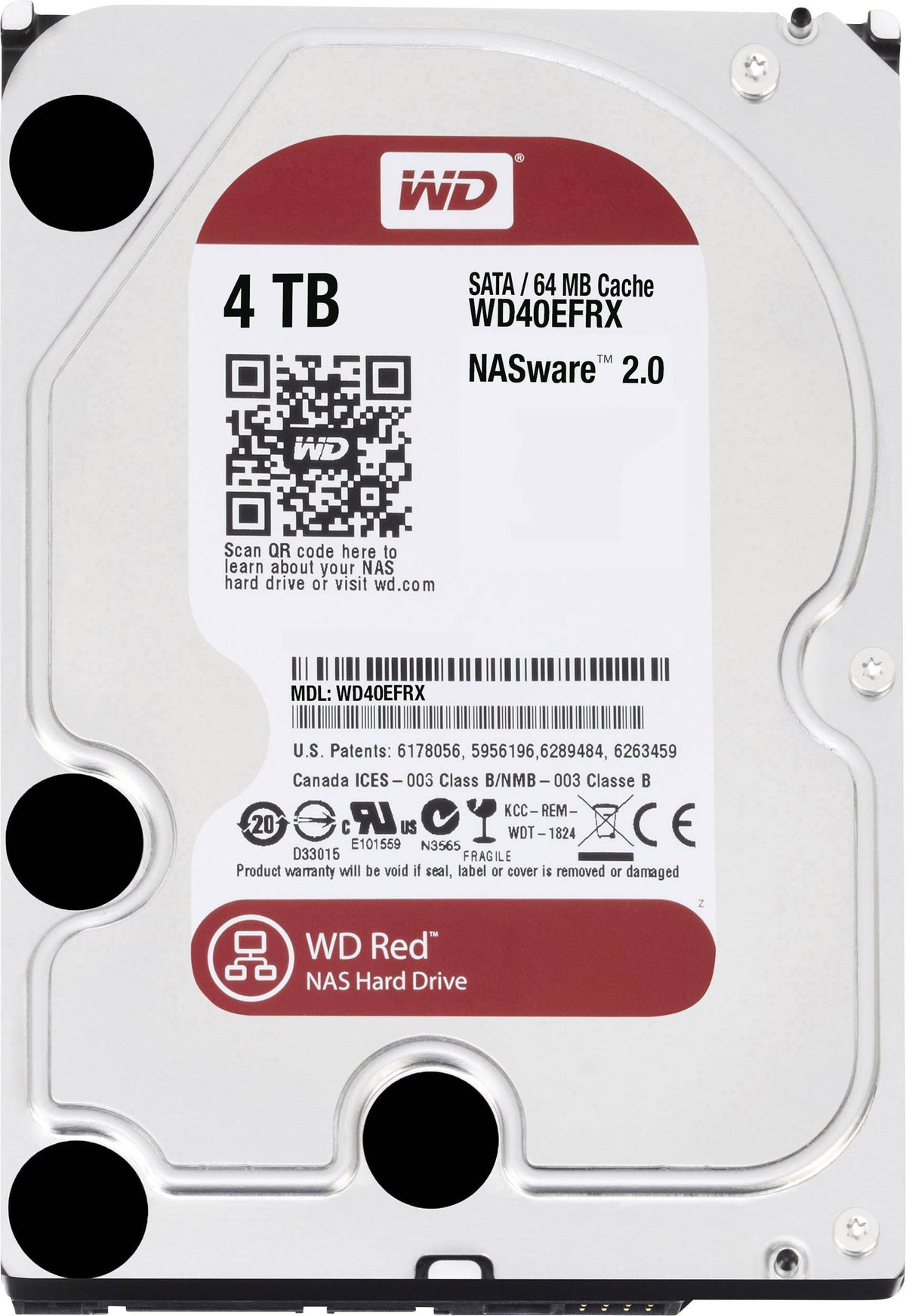 Western Digital Interne Festplatte 8.9 cm 3.5 Zoll 4 TB Red Bulk Speicherplatt - 4016138851182