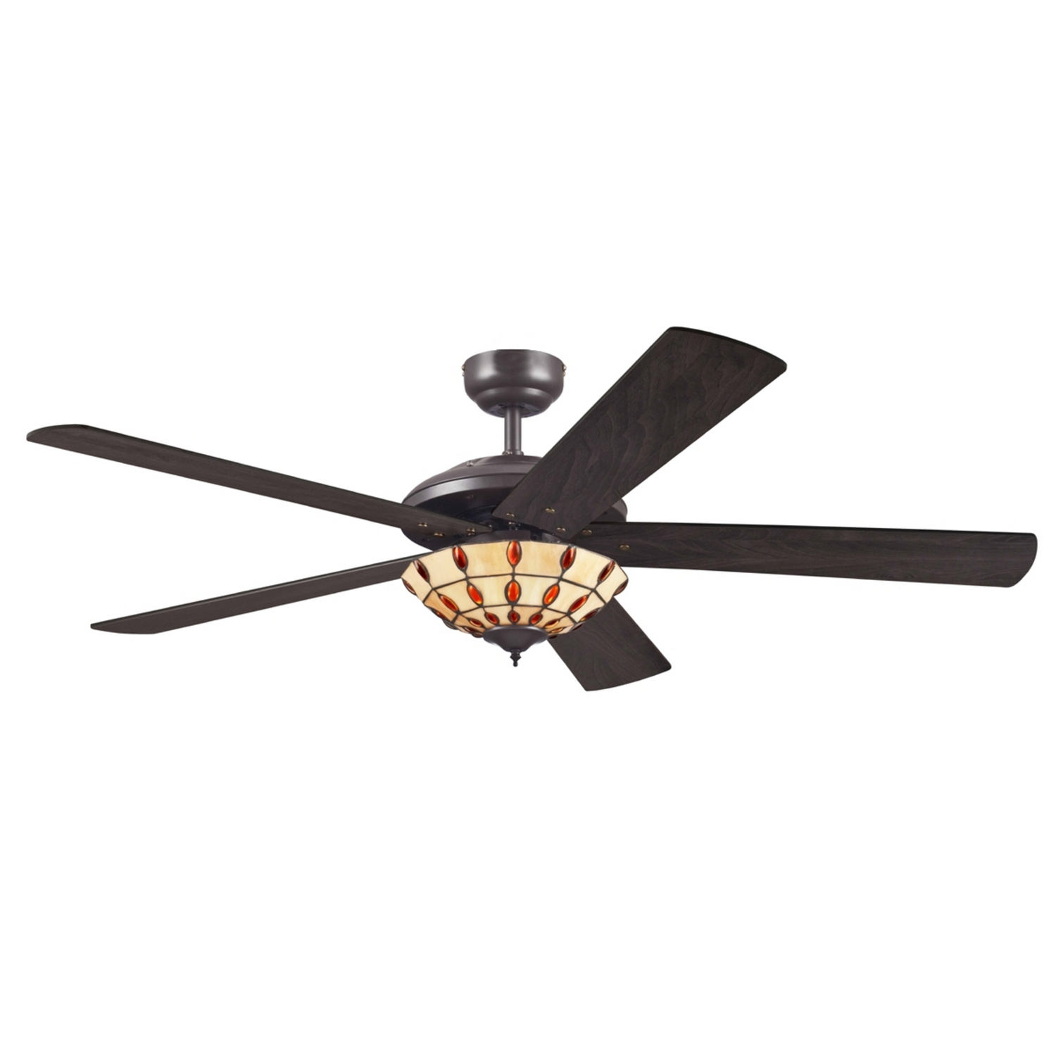 B-Ware Westinghouse Comet Tiffany Deckenventilator Ventilator Mit Lampe Wenge Kirsche - 4895105608093
