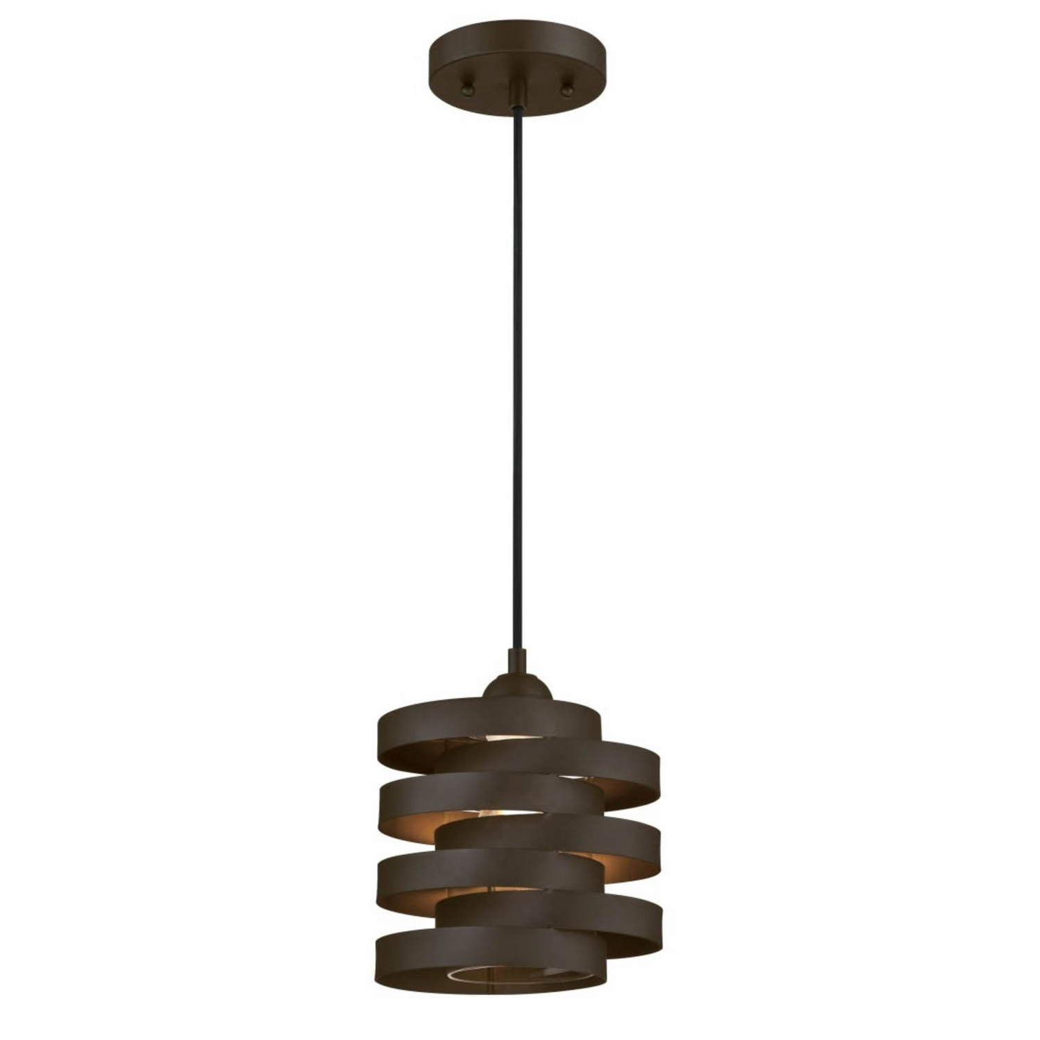 Westinghouse Hängelampe Pendelleuchte Metallringe Bronze E27 Hängelampe Glas B-Ware - 4895105612298