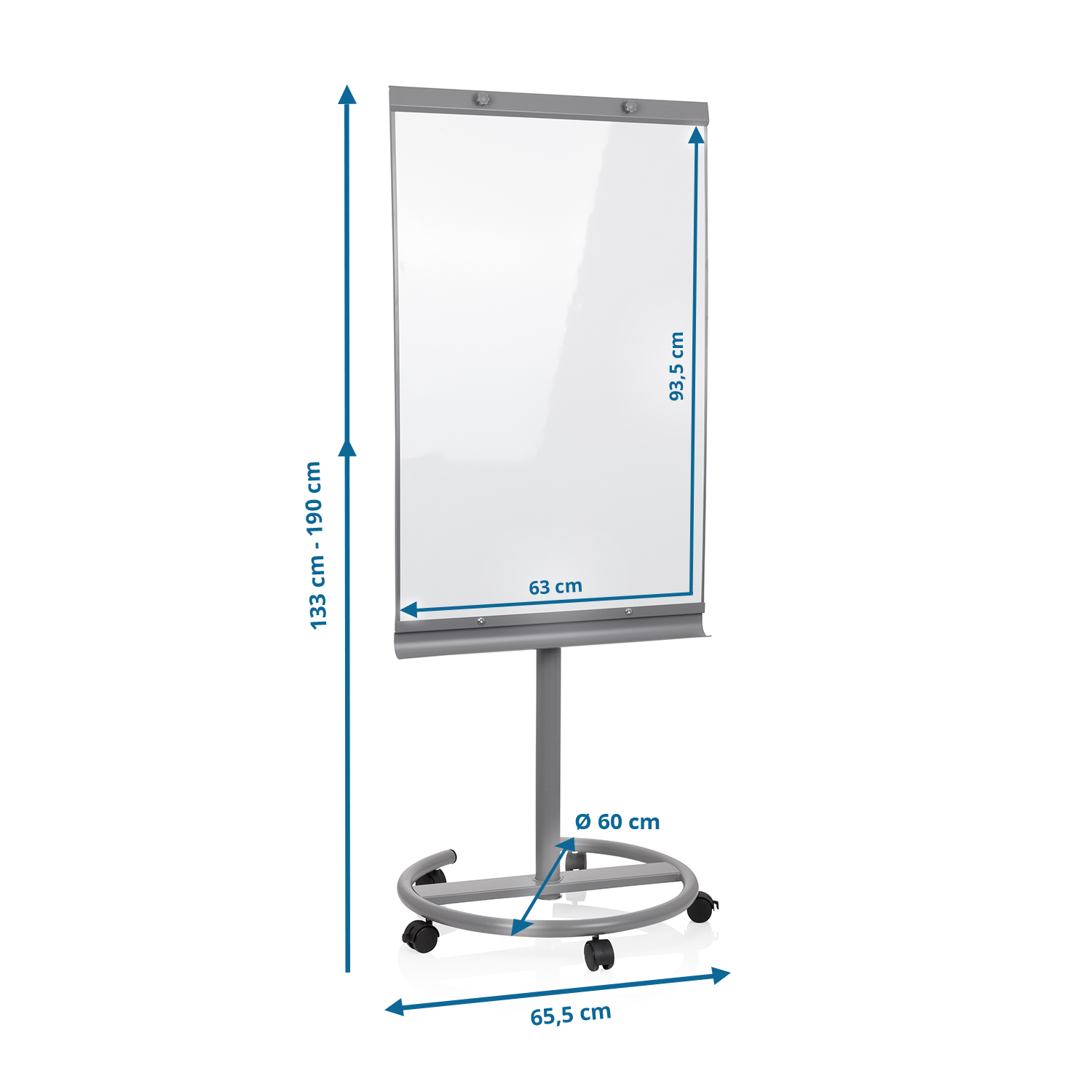 B-Ware Hjh Office Whiteboard Flipchart Multiboard Silber Höhenverstellbar Siehe Text - 4251084696597