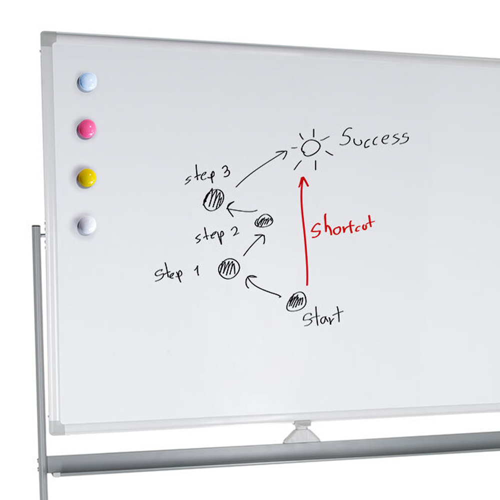 B-Ware Hjh Office Whiteboard Wendetafel Magnettafel Multiboard Weiß Silber 128 X 187 Cm - 4064323007296