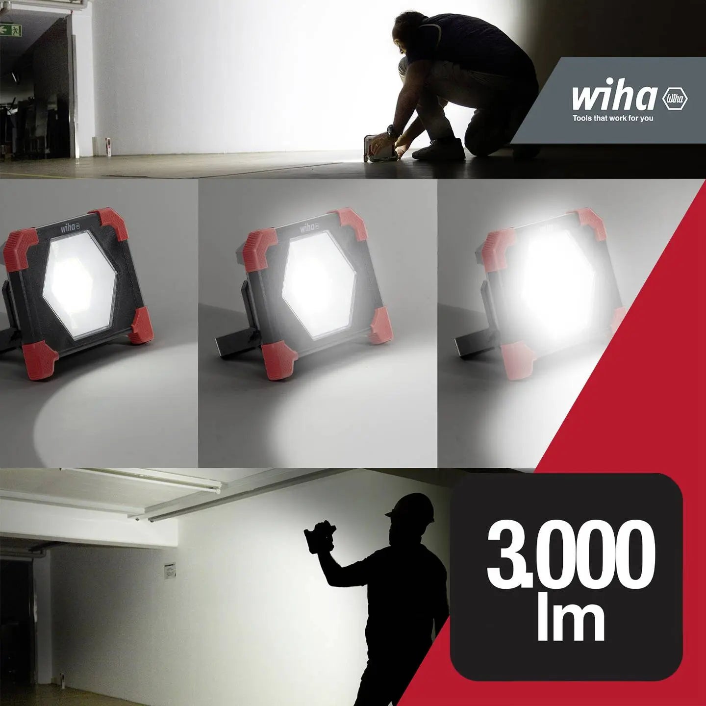 B-Ware Wiha Akku Baustrahler Arbeitsleuchte Led Baustellenstrahler Ip54 Siehe Text - 4010995456986