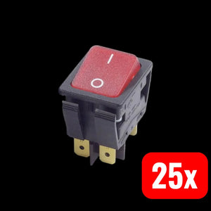 B-Ware Arcolectric Wippschalter Kippschalter C6050 Alaac Schwarz Rastend 0 I  25 Stück