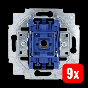 B-Ware Abb Geräteeinsatz Taster Schalter Enzianblau Ip20 Unterputz Kunststoff 9 Stück