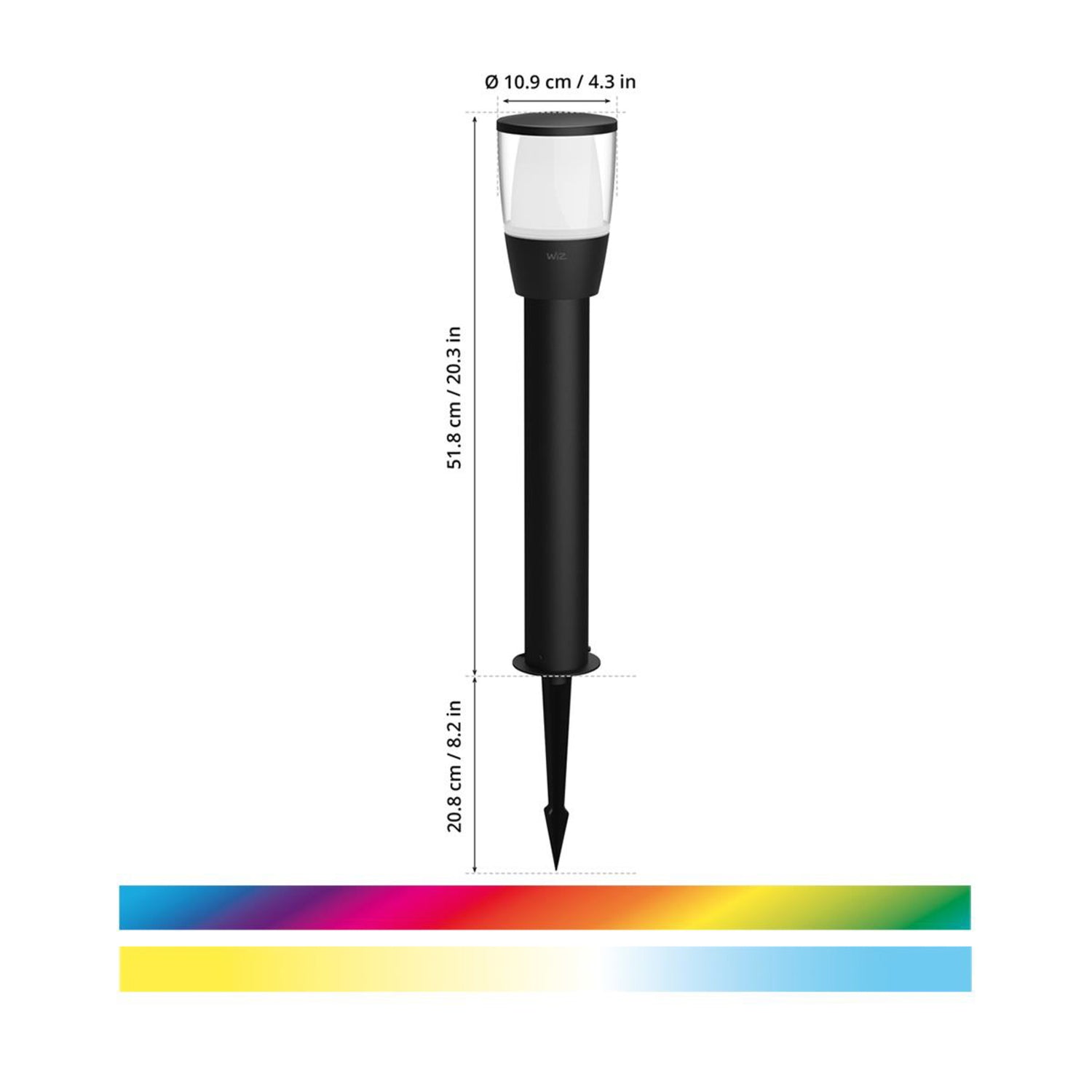 B-Ware Wi Z Wegeleuchte Außenlampe Led Schwarz Rgbw Lampe 51,8 Cm Smart Home Erweiterung - 8720169071858