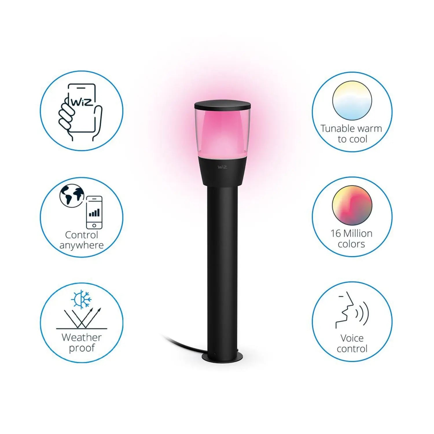 B-Ware Wi Z Wegeleuchte Außenlampe Led Schwarz Rgbw Lampe 51,8 Cm Smart Home Erweiterung - 8720169071858