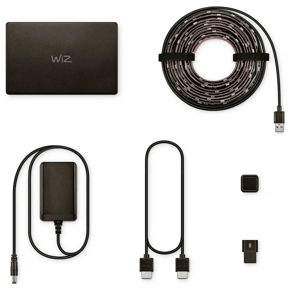 B-Ware Wi Z Led Streifen Set Lichtband Sync Box Starter Kit Schwarz 260 Cm Eu Rgb Cct - 8720169078604