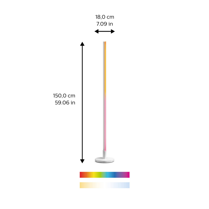 Wi Z Wi Fi Ble Pole Led Stehlampe Standleuchte Röhrenleuchte Röhre Lampe Weiß 173 B-Ware - 8719514554375