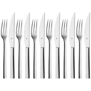 B-Ware Wmf Messer Set Besteck Steakbesteck Steakmesser Gabel Edelstahl 12 Teilig Nuova