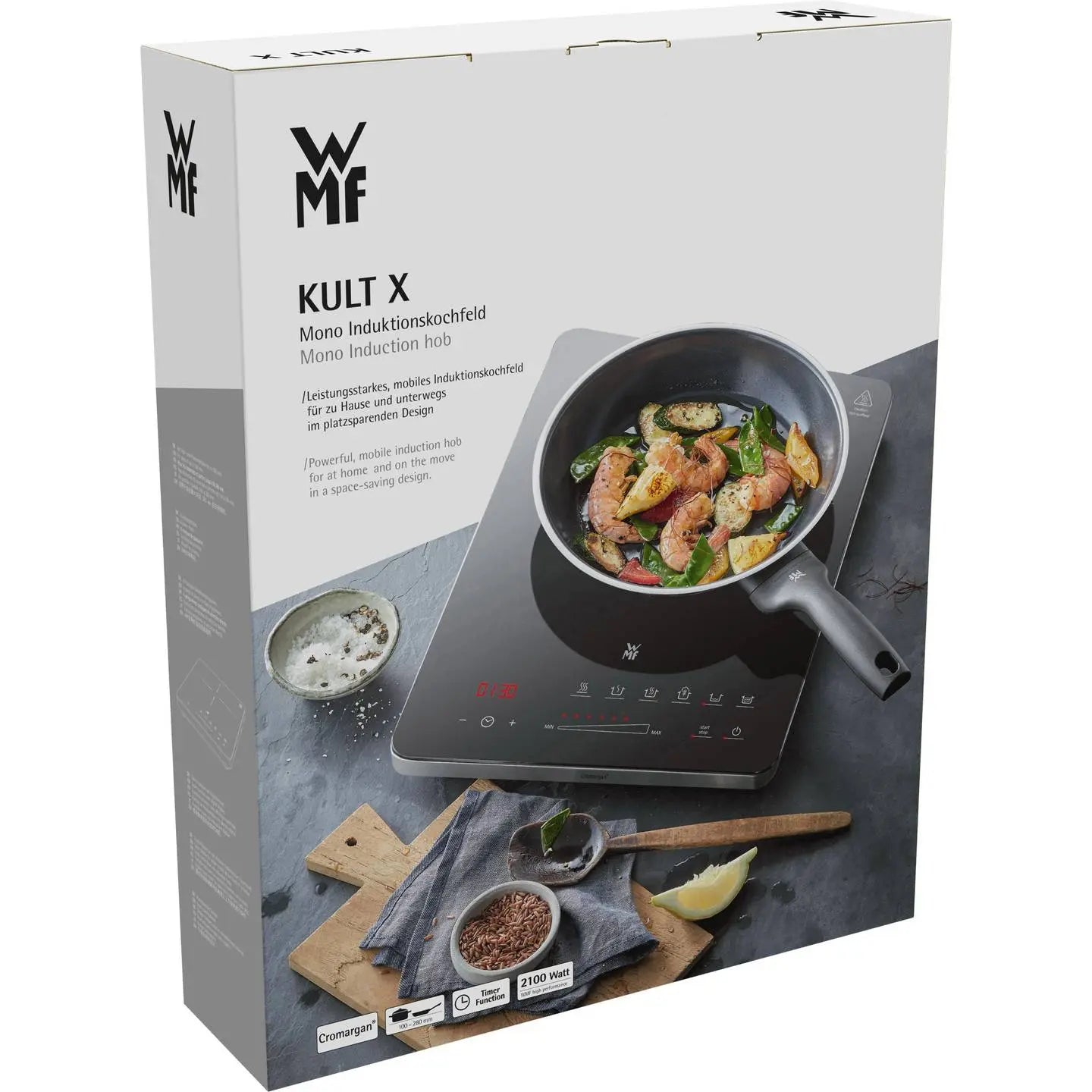 B-Ware Wmf Induktionsplatte Kochfeld Herdplatte Schwarz Touch Display Timer Kult X Mono