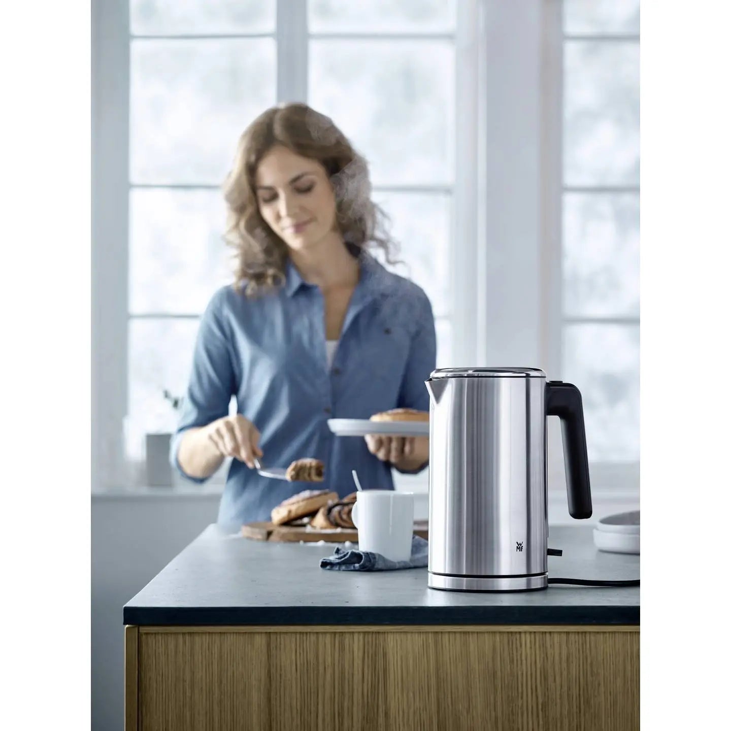 D-Ware Wmf Edelstahl Wasserkocher Lono 1,6 L 2400 W 220  240 V Schwarz Defektware - 4211129063302