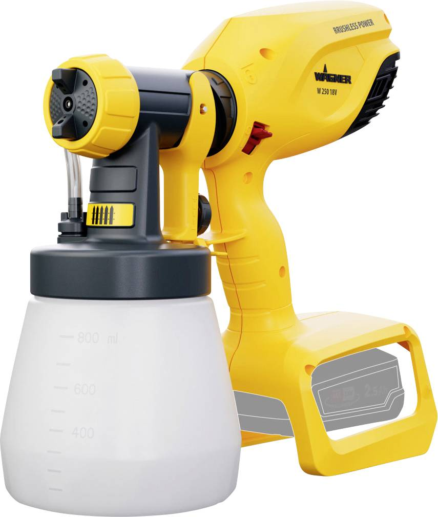 Wagner W250 Akku Farbsprühpistole Pistole Farbsprüher 18 V Fördermenge 250 Ml Min B-Ware - 4004025130731