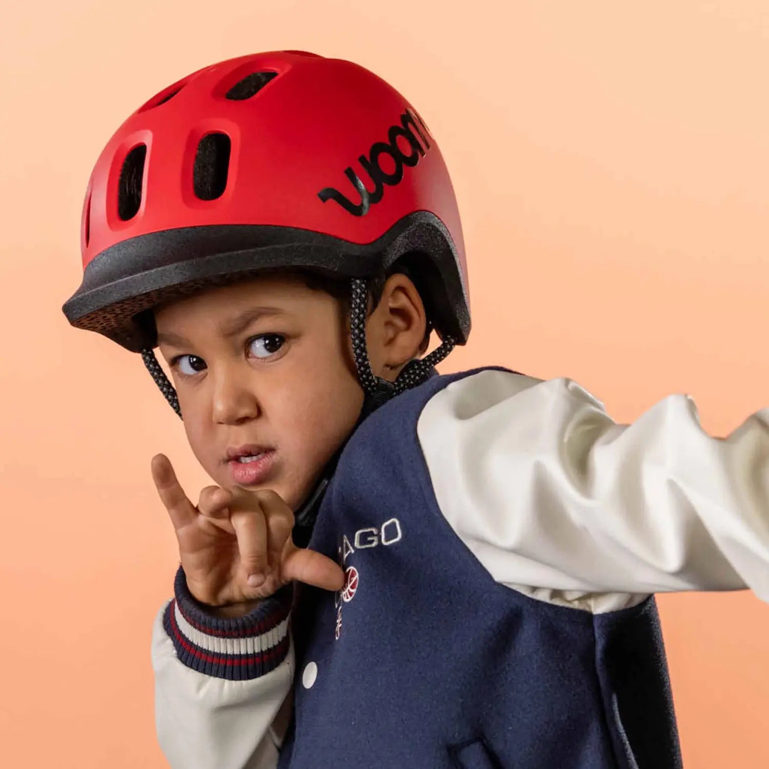 B-Ware Woom Kinderhelm Fahrradhelm Ready Helm Xs Rot Sicherheit Komfort Verstellbar - 9120083729627