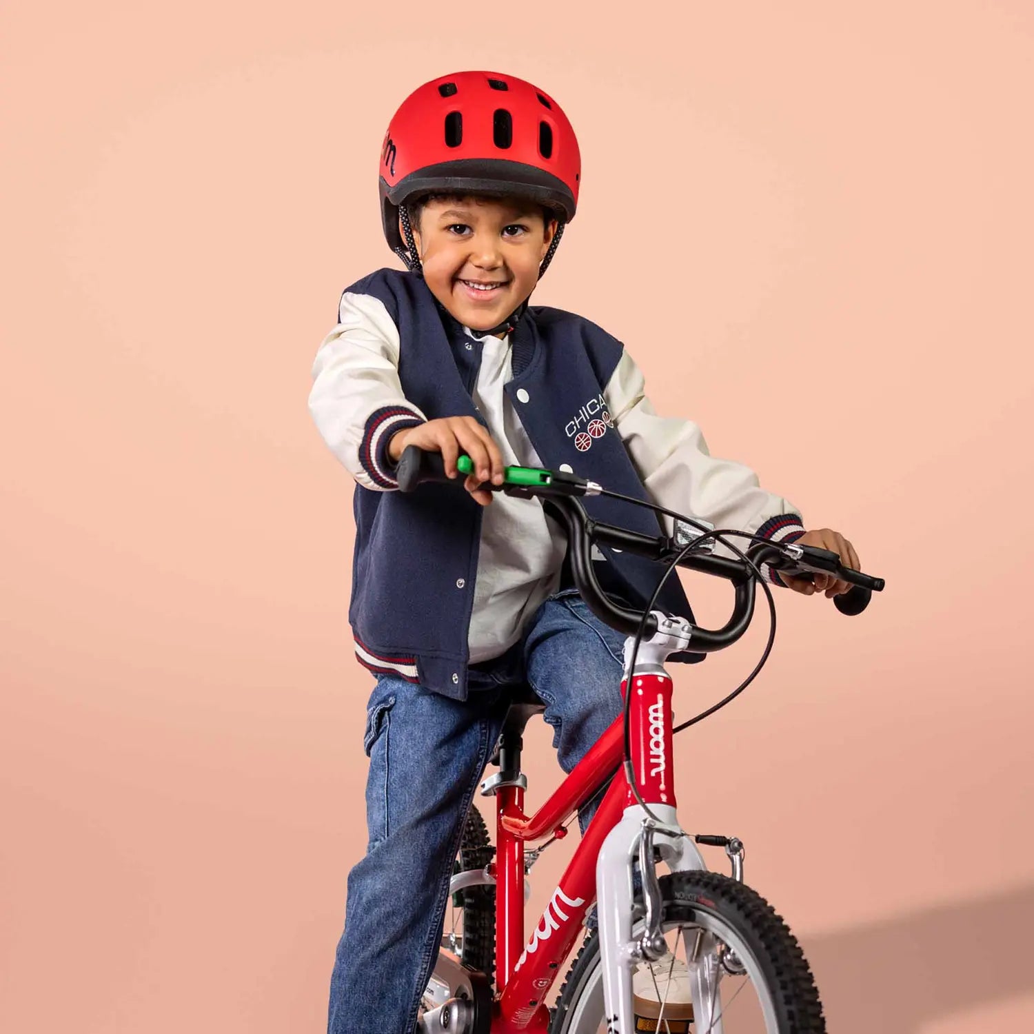 B-Ware Woom Kinderhelm Fahrradhelm Kids Helm Rot Reflektierendes Logo Magnetverschluss - 9120083729672