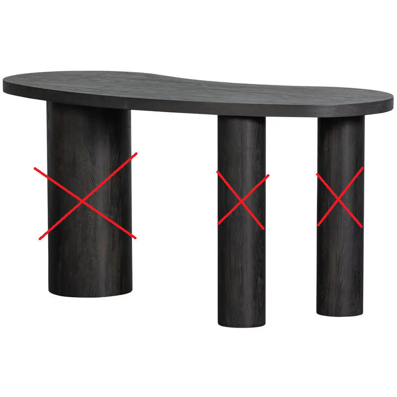 WOOOD Schreibtisch Pult Tisch Maan Moon MDF 3D Papieroberfläche NUR TISCHPLATTE - 8714713205998