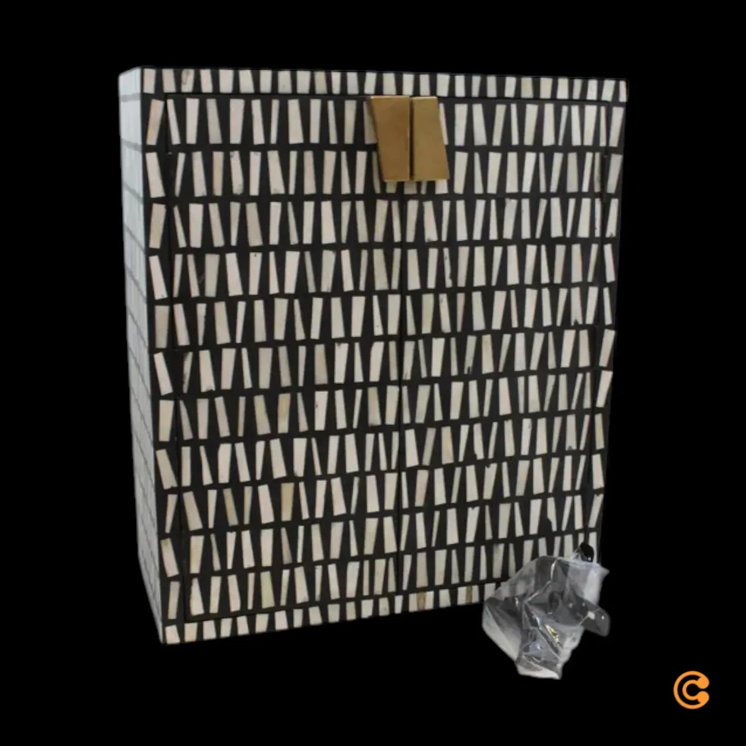 C-Ware Woood Exclusive Menne Schrank Aufbewahrung Schwarz/Weiss Siehe Text/Fotos - 8714713178490