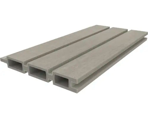 B-Ware Zaun Sichtschutz Trennwand Konsta Hauptelement Verto Wpc Verbundwerkstoff Beige  - 4306516692880