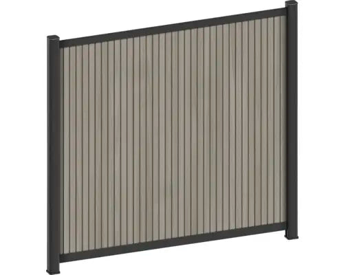 B-Ware Zaun Sichtschutz Trennwand Konsta Hauptelement Verto Wpc Verbundwerkstoff Beige  - 4306516692880