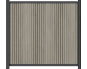 B-Ware Zaun Sichtschutz Trennwand Konsta Hauptelement Verto Wpc Verbundwerkstoff Beige