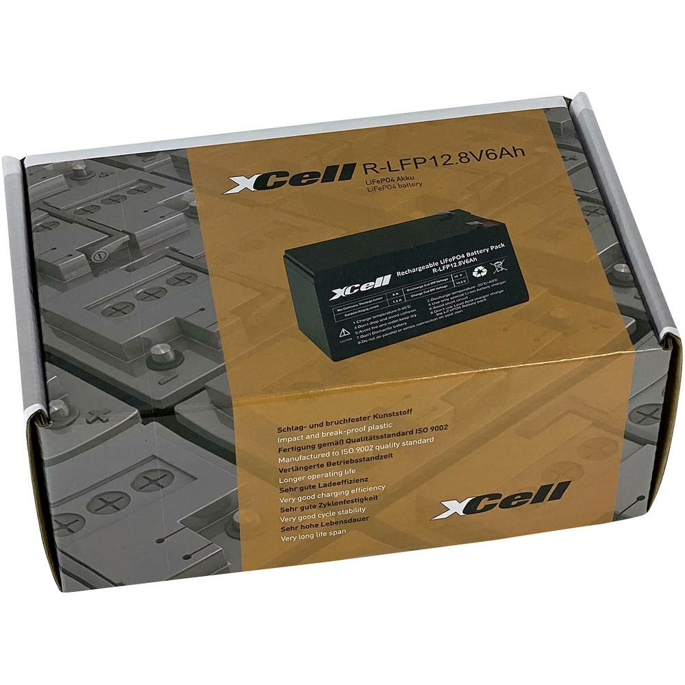 B-Ware X Cell Spezial Akku Li Fe Po Block Flachstecker Stecker Elektronik Elektrogerät - 717228451971