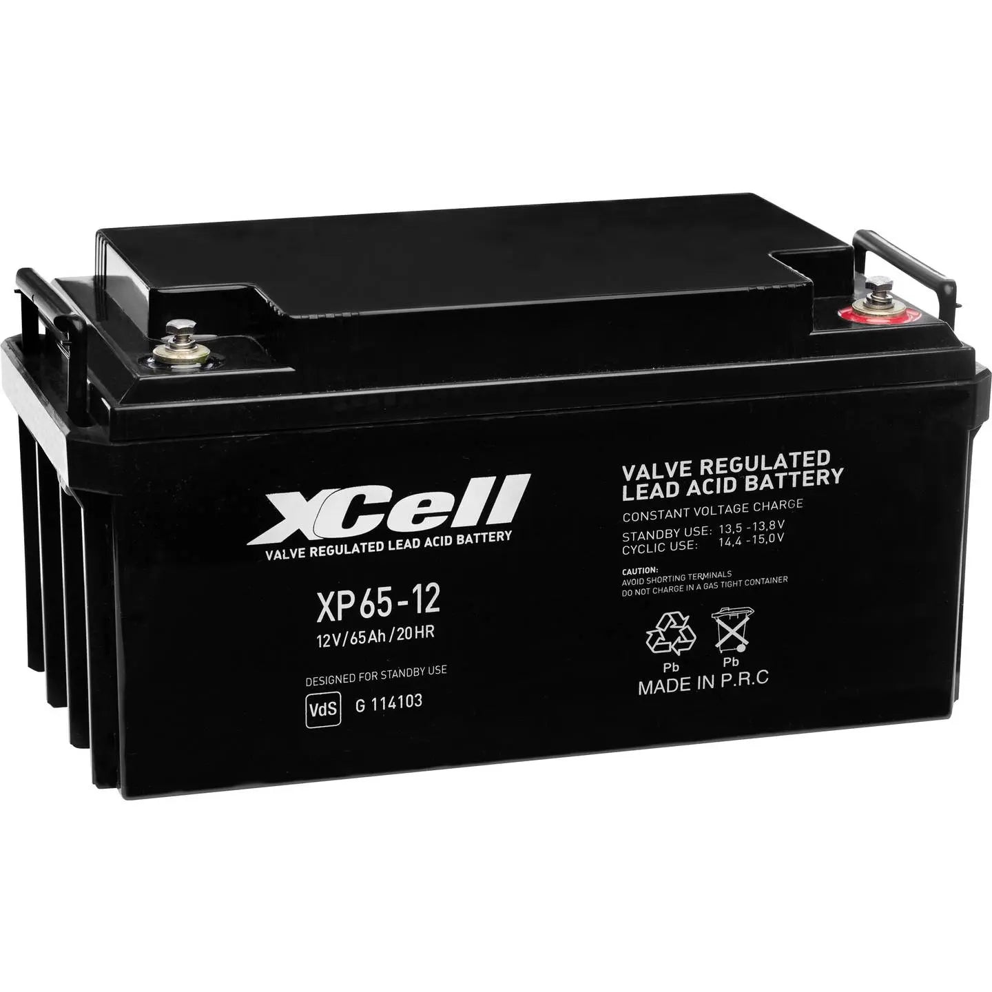 B-Ware Xcell Bleiakku Batterie Stromspeicher Vds Wartungsfrei Wiederaufladbar 12 V 65 Ah - 2050003638739