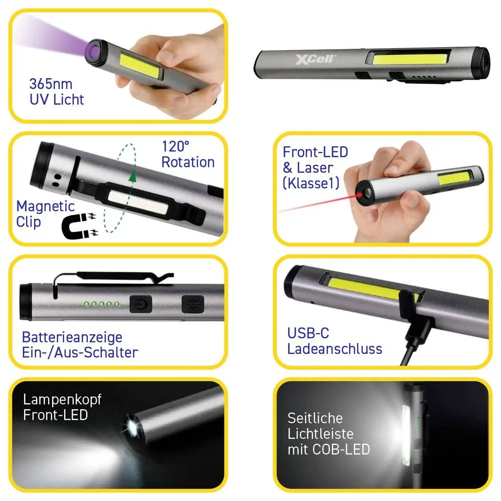 B-Ware X Cell Esen179  Penlight Li Ionen Akkus 165 Mm Beleuchtung Taschenlampen 9 Stück - 4042883484566