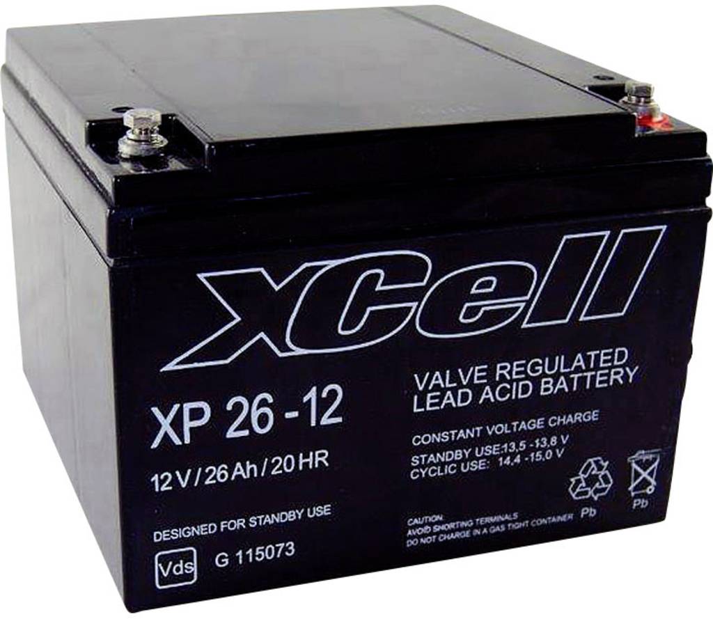 XCell XP2412 XCEXP2612 Bleiakku 12 V 26 Ah Blei-Vlies (AGM) 165 x 127 x 176 mm - 2050003638715