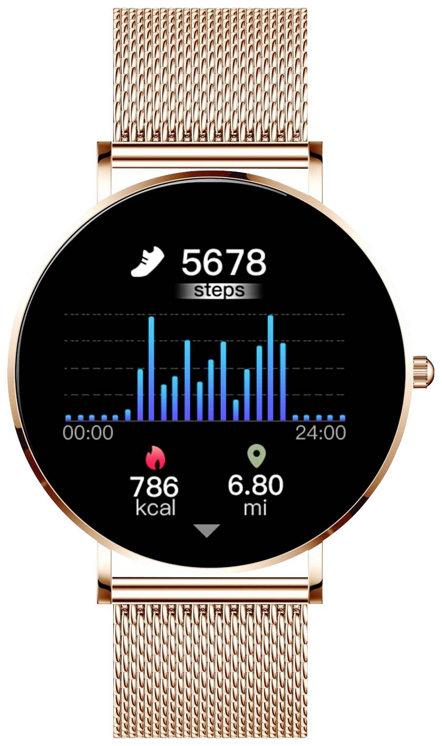 B-Ware Xcoast Siona 2 Smartwatch 42mm Schwarz Roségold Uhr Watch Fitnessuhr Trackinguhr - 4260449576597