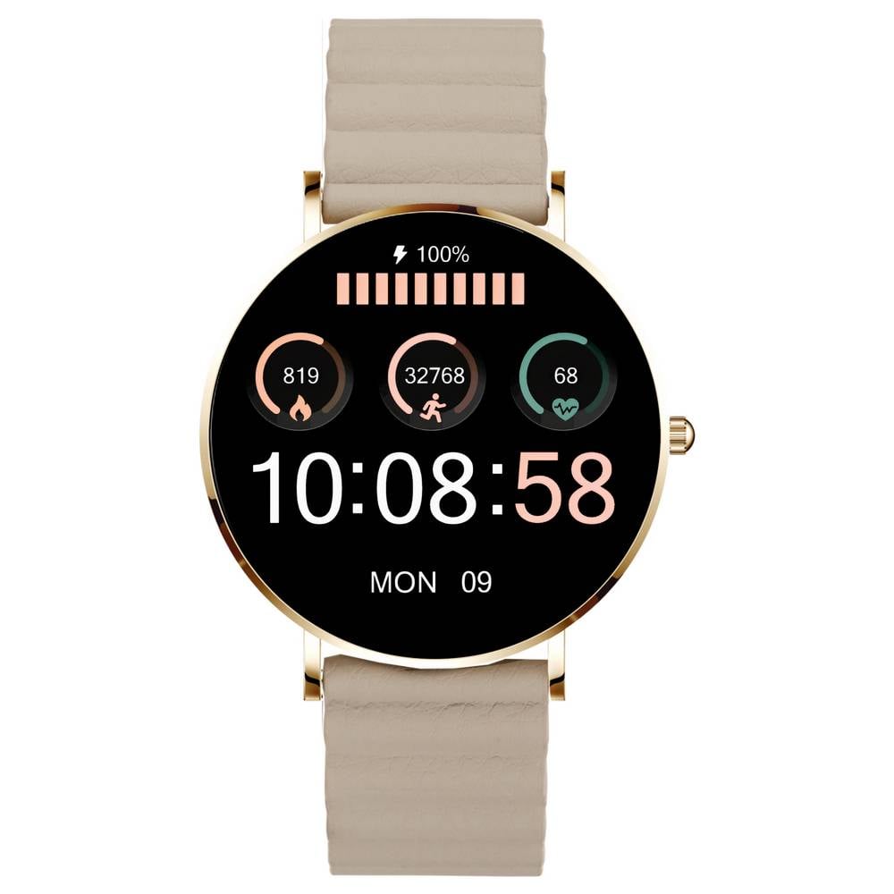 XCOAST Smartwatch SIONA 2 Damen IP68 AMOLED Sand für iOS Android - 4260449576887