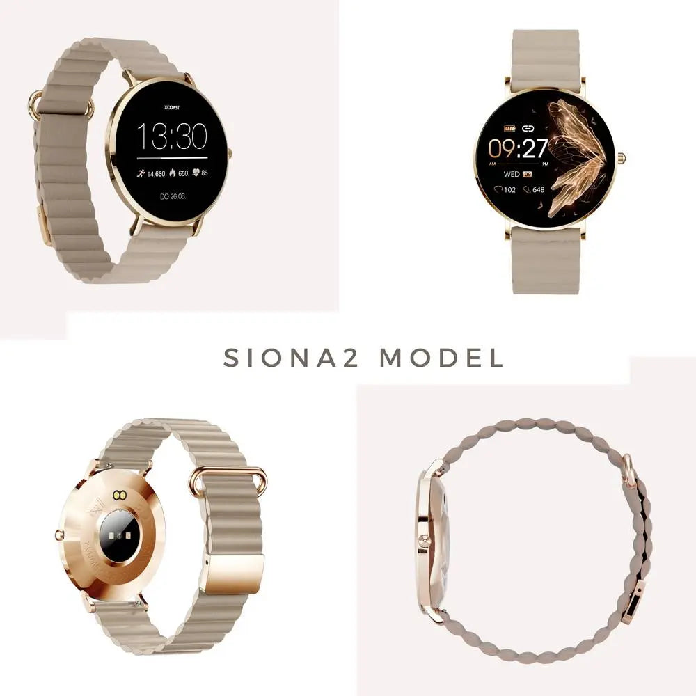 B-Ware Xcoast Smartwatch Uhr Damen Fitness Siona 2 Wave Sand Touchdisplay - 4260449576887