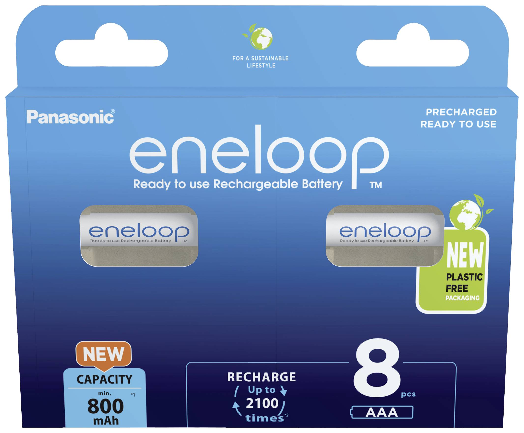 Panasonic eneloop HR03 Micro AAA-Akku Batterie AAA Akku NiMH 800 mAh 10 SETS - 5410853064329