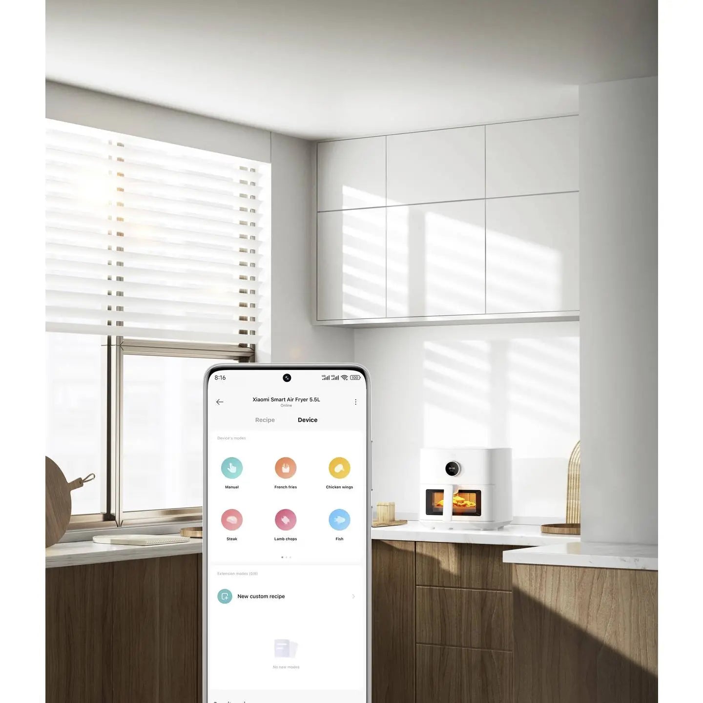 B-Ware Xiaomi Heißluftfritteuse Fritteuse 5.5l App Steuerbar Antihaft Timer Display - 6941812773086
