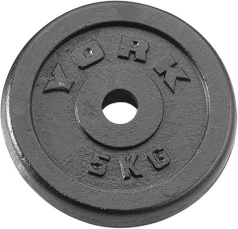 York Fitness Hantelscheiben Gewichtsscheiben Krafttraining 5kg Gusseisenplat370 B-Ware