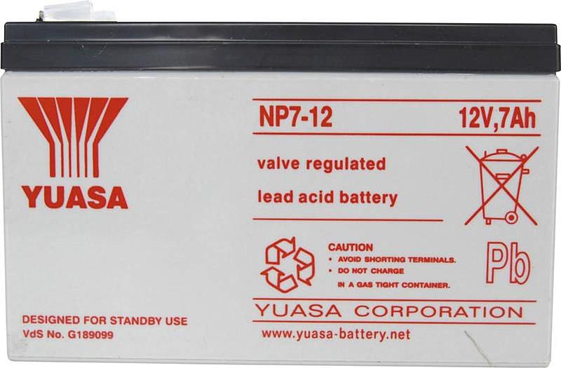 Yuasa Np7 12 Bleiakku 12 V 7 Ah Blei Vlies 151x98x65mm Wartungsfrei Siehe Text B-Ware