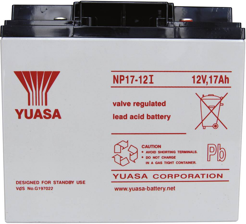 B-Ware Yuasa Np17 12 Np17 12 Bleiakku 12 V 17 Ah Blei Vlies (Agm) 181 X 167 X 76 Mm - 4016138323696