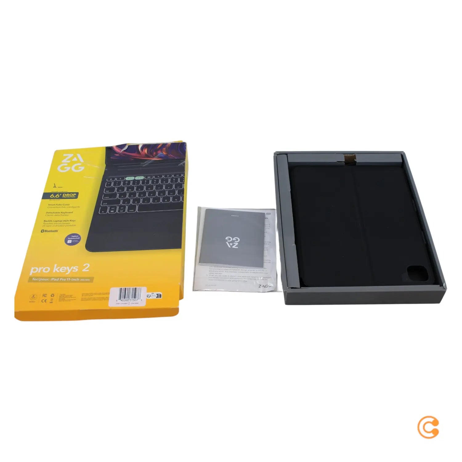 B-Ware Zagg Tablet Tastatur Hülle Keyboard Apple I Pad Pro 11 Qwertz Bluetooth Schwarz - 840390315076