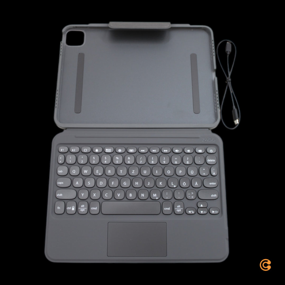 ZAGG ProKeys Tastatur Tablet Apple iPad Dunkelgrau Trackpad Bluetooth 10.9 Z59 - 0840056143333