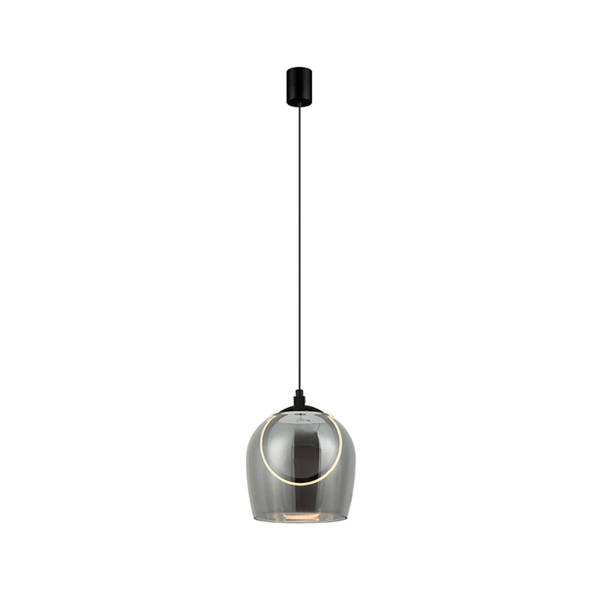 Zambelis Hängeleuchte Pendelleuchte LED Glas rauchgrau 1 flammig 23078 20 cm - 5212031011893
