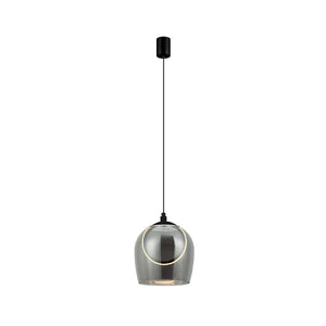 B-Ware Zambelis Hängeleuchte Pendelleuchte Led Glas Rauchgrau 1 Flammig 23078 20 Cm