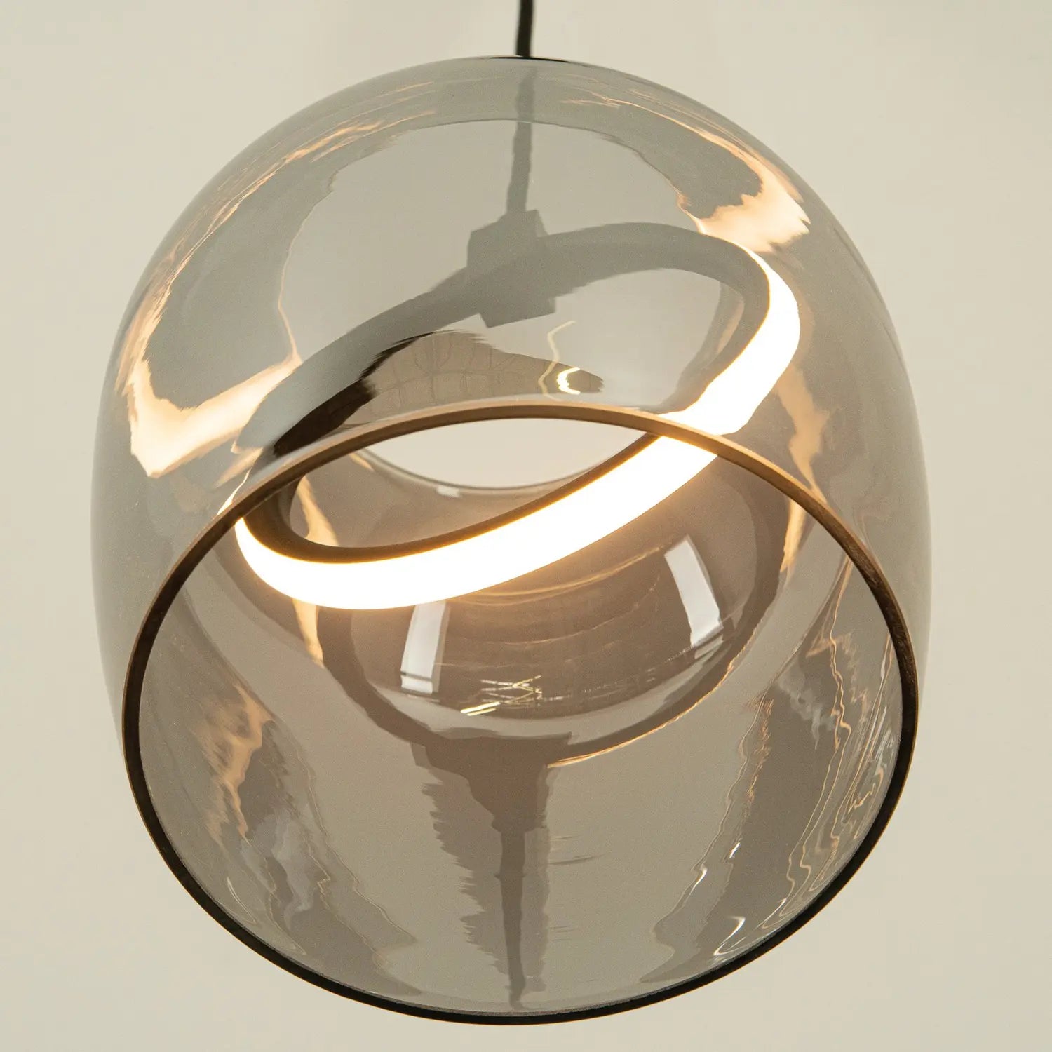 B-Ware Zambelis Hängeleuchte Pendelleuchte Led Glas Rauchgrau 1 Flammig 23078 20 Cm - 5212031011893