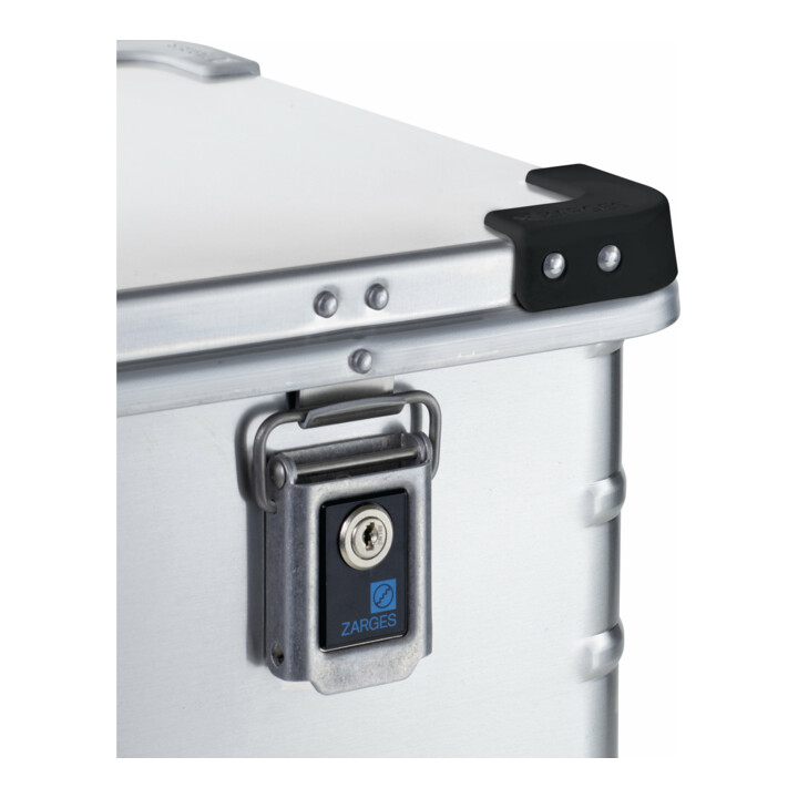 Zarges Aluminiumbox Kiste Mini Plus60l Box Dichtung Federfallgriff 600x400x330mm B-Ware