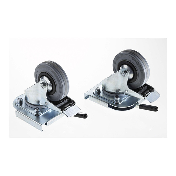 B-Ware 2 Stck. Zarges Clip On Lenkrollen 100mm Lenkrollensatz Satz Set Transportrollen - 4003866407422