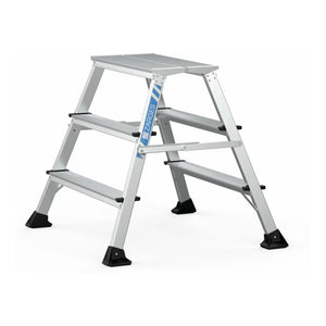 B-Ware Zarges Podest Arbeitspodest Tritt X Lstep P Plattform Breit 2 X 3 Stufen 0,74 M
